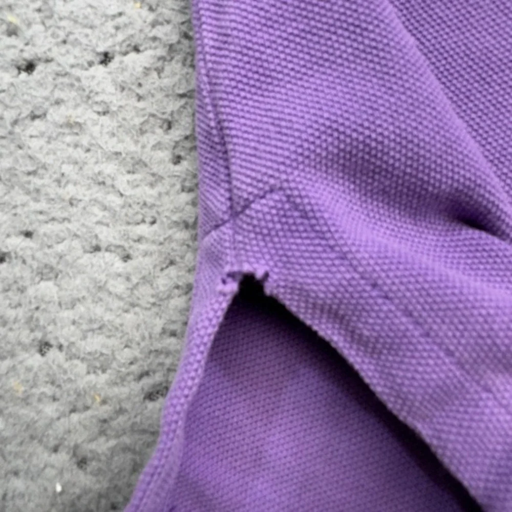 Polo Ralph Lauren Polo Shirt Mens XL Purple Rugby Big Green Pony Drop Hem Vented